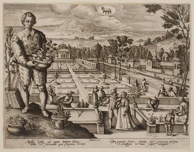 April, aus der Serie „Die Monate“ von Jacques Callot