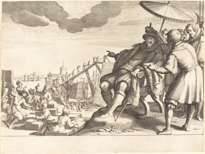 Bau und Befestigung des Hafens von Livorno von Jacques Callot