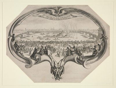 Fest der Färber und Weber von Florenz, 25. Juli 1619 am Arno von Jacques Callot