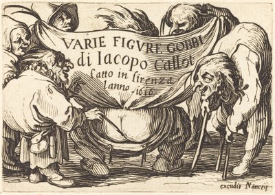 Frontispiz für "Varie Figure Gobbi" (Verschiedene Bucklige Figuren) von Jacques Callot