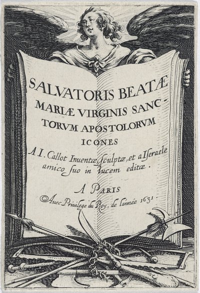 Frontispiz aus Les Grands Apôtres, 1631 von Jacques Callot