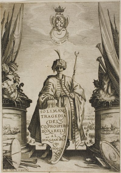 Frontispiz, aus Solimano von Jacques Callot