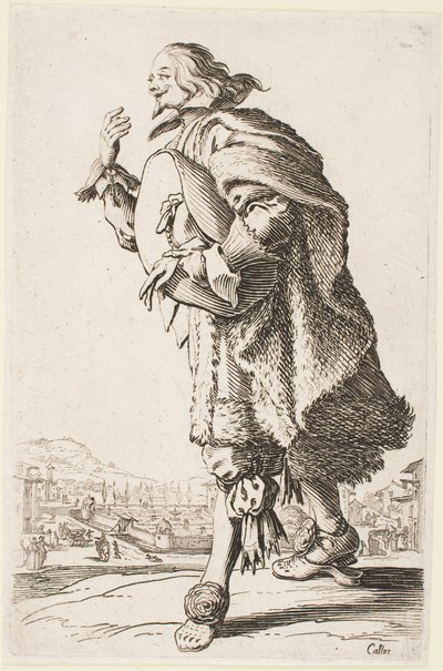 Verbeugender Herr, aus der Serie „Der Adel von Lothringen“ von Jacques Callot