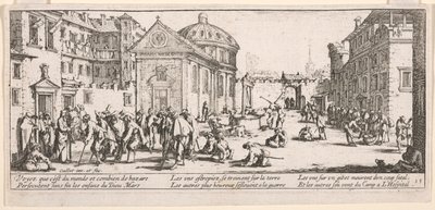 Das Krankenhaus, Illustration aus Les Grandes misères de la guerre von Jacques Callot