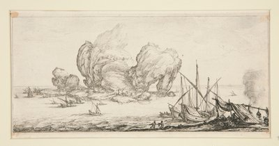 Der große Felsen, aus Landschaften für Giovanni de Medici von Jacques Callot