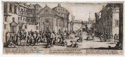 Les Miseres et les Malheurs de la Guerre (Gravur) von Jacques Callot