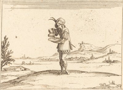 Mann, der eine Perle wäscht von Jacques Callot