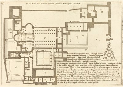 Plan der Kirche der Heiligen Geburt von Jacques Callot