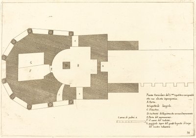 Plan der Grabeskirche von Jacques Callot