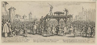 Rad, Blatt 14 der Folge "Grauen des Krieges" von Jacques Callot