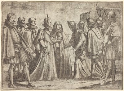 Empfang in Mantua [recto] von Jacques Callot