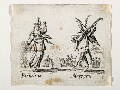 Riculina und Metzetin, Figuren aus der Commedia dell