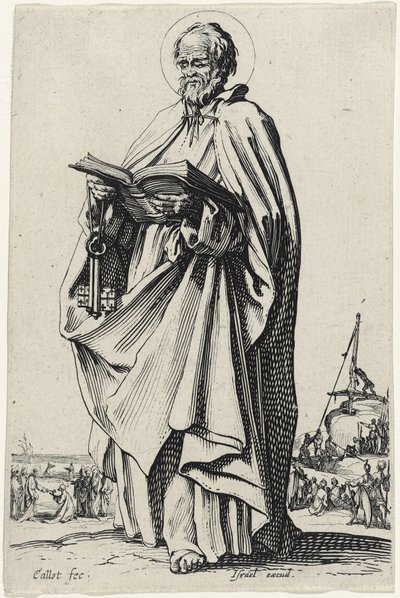 Heiliger Petrus aus Les Grands Apôtres, 1631 von Jacques Callot