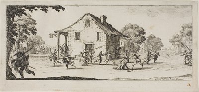 Szene des Plünderns, Platte vier aus Die Leiden des Krieges von Jacques Callot