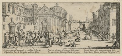 Spital, Blatt 15 der Folge "Grauen des Krieges" von Jacques Callot