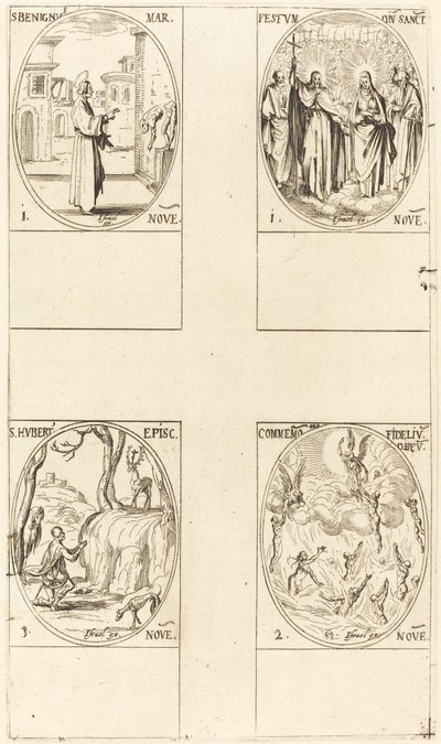 St. Benignus; Allerheiligenfest; Totengedenken; St. Hubertus von Jacques Callot