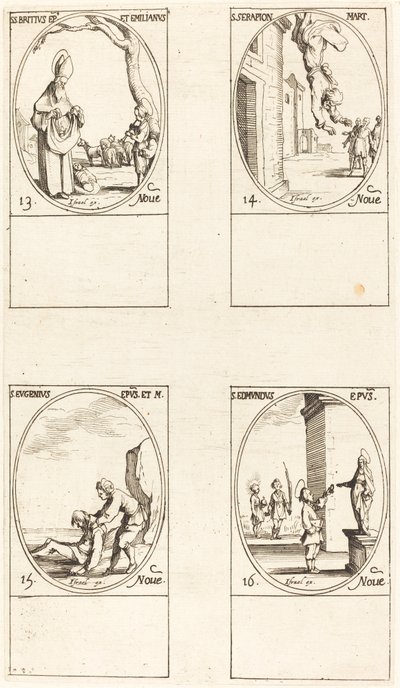 St. Brice; St. Serapion; St. Eugenius; St. Edmund von Jacques Callot
