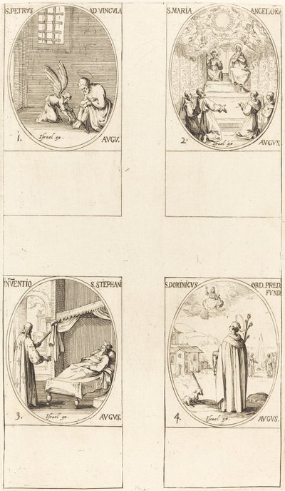 St. Peter, Apostel; St. Maria der Engel; Entdeckung des Körpers von St. Stephan; St. Dom von Jacques Callot