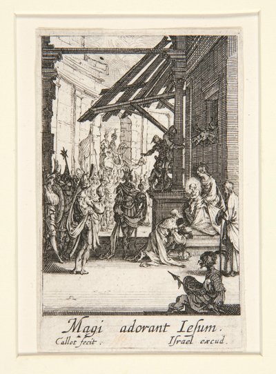 Die Anbetung der Könige, Nr. 8 aus Das Leben der Jungfrau von Jacques Callot