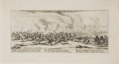 Die Schlacht, Platte drei aus Die Leiden des Krieges von Jacques Callot