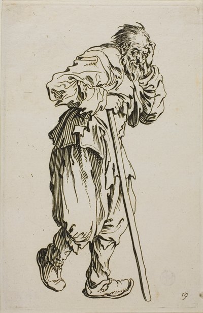 Der Bettler auf Krücken, Platte sechzehn aus Die Bettler von Jacques Callot