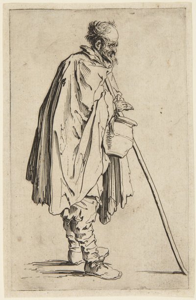 Der Bettler mit dem Fußwärmer von Jacques Callot