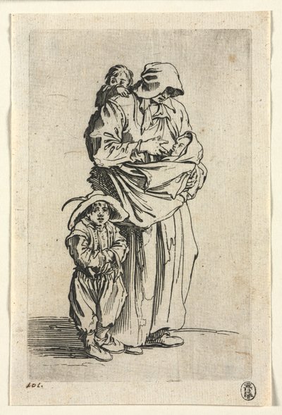 Die Bettler: Eine Mutter und ihre drei Kinder von Jacques Callot