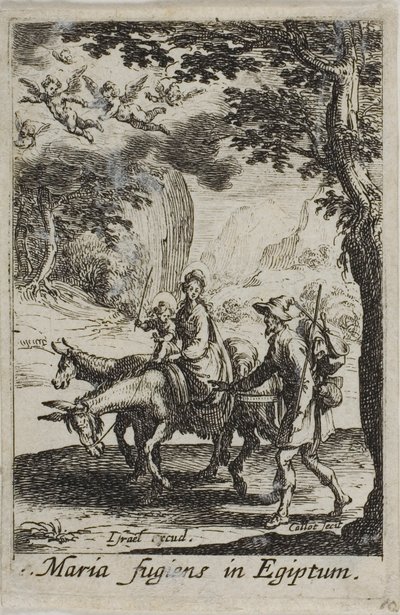 Die Flucht nach Ägypten, aus Das Leben der Jungfrau von Jacques Callot