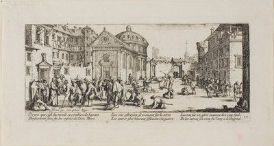 Das Krankenhaus, Tafel fünfzehn aus Die Elenden des Krieges von Jacques Callot