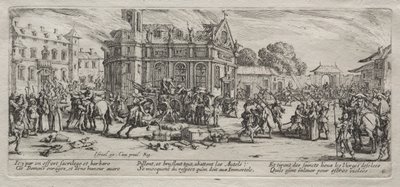 Die großen Leiden des Krieges: Verwüstung eines Klosters von Jacques Callot