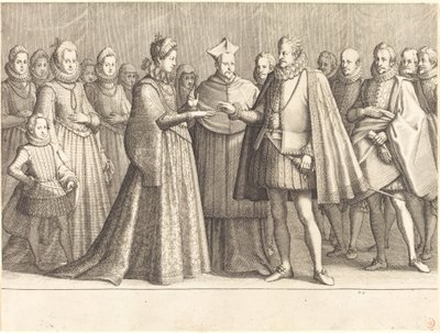 Die Hochzeit von Ferdinando und Christine von Lothringen von Jacques Callot