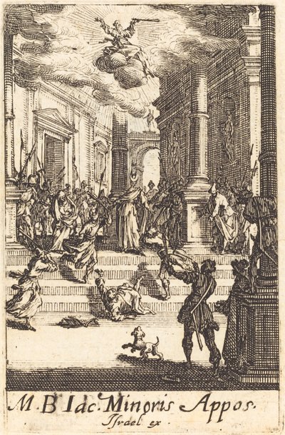 Das Martyrium des Heiligen Jakobus Minor, um 1634-1635 von Jacques Callot