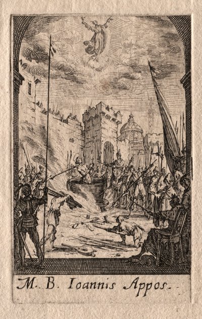 Das Martyrium der Apostel: Heiliger Johannes der Evangelist von Jacques Callot