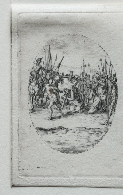 Die Geheimnisse der Passion: Das Tragen des Kreuzes von Jacques Callot