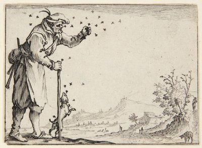 Der Bauer von Bienen angegriffen von Jacques Callot