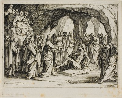 Die Auferstehung des Lazarus, aus dem Neuen Testament von Jacques Callot