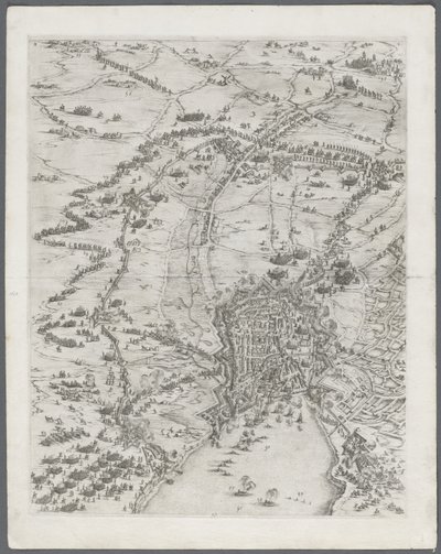 Die Belagerung von La Rochelle: Platte 6 von Jacques Callot