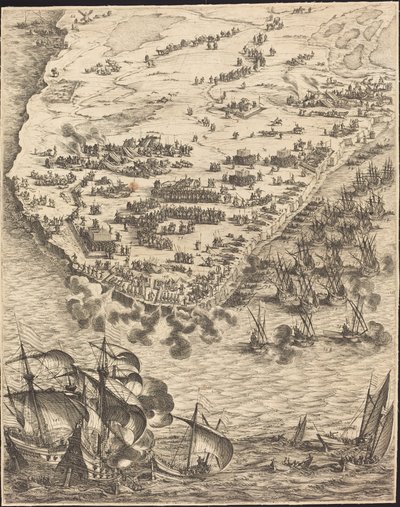 Die Belagerung von La Rochelle, 1628-1631 von Jacques Callot