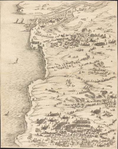 Die Belagerung von La Rochelle [Tafel 5 von 16; Set umfasst 1952.8.97-112] von Jacques Callot