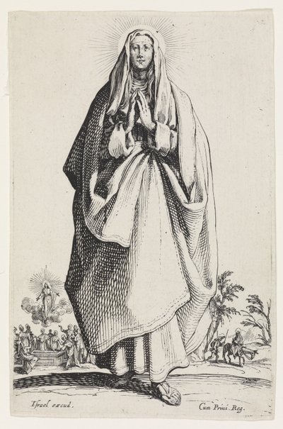 Die Jungfrau Maria aus Les Grands Apôtres, 1631 von Jacques Callot