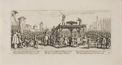 Das Rad, Tafel vierzehn aus Die Elenden des Krieges von Jacques Callot