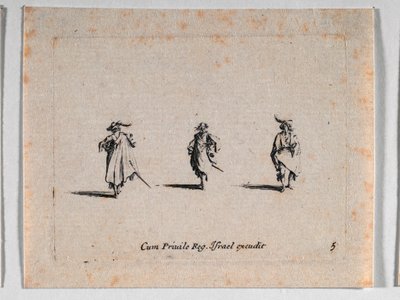 Drei Kavaliere, aus Les Fantaisies de Noble J. Callot von Jacques Callot