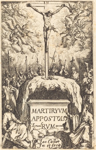 Titelseite für "Die Märtyrertode der Apostel" von Jacques Callot
