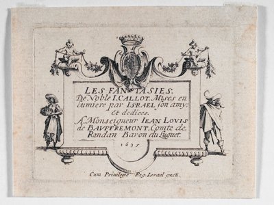 Titelseite von Les Fantaisies von Jacques Callot