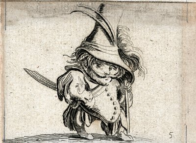 Verschiedene Gobbi-Figuren von Jacques Callot