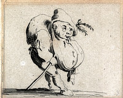 Verschiedene Gobbi-Figuren (Gravur) von Jacques Callot