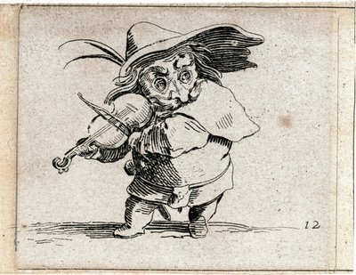 Verschiedene Gobbi-Figuren (Gravur) von Jacques Callot