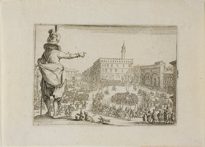 Ansicht der Piazza Signoria, aus Die Launen von Jacques Callot