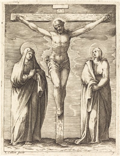 Die Jungfrau und der heilige Johannes am Fuß des Kreuzes von Jacques Callot