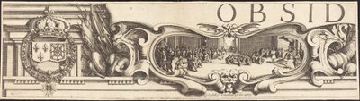 Die Belagerung von La Rochelle [Tafel 1 von 16; Set umfasst 1952.8.97-112] von Jacques Callot and Abraham Bosse